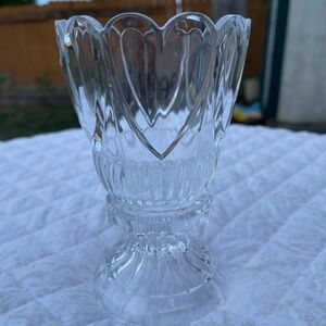 Godinger 24% Shannon Lead Crystal Heart Hurricane Candle Holder